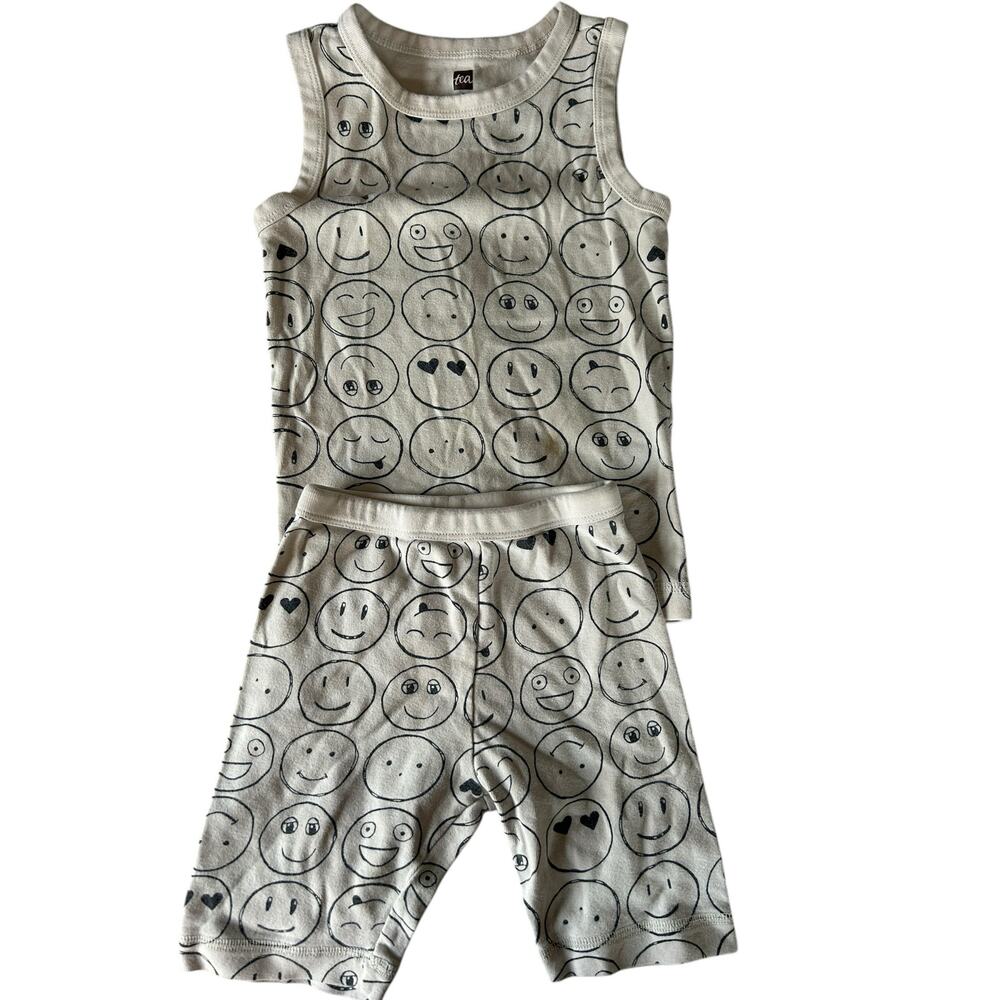 Tea Collection smile face pajams size 5